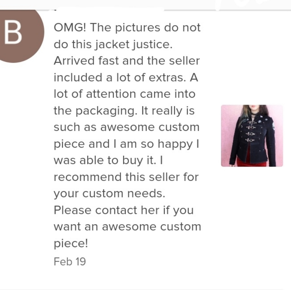 SOLD @MARKET Beatles! Vintage 90s femme fit boho Aesthetic custom Beatles jacket - Picture 12 of 14